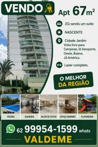 Apartamento com 2 Quartos à venda, 67m² no Cidade Jardim, Goiânia