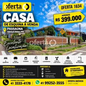 Casa com 3 Quartos à venda, 138m² no Passaúna, Araucária