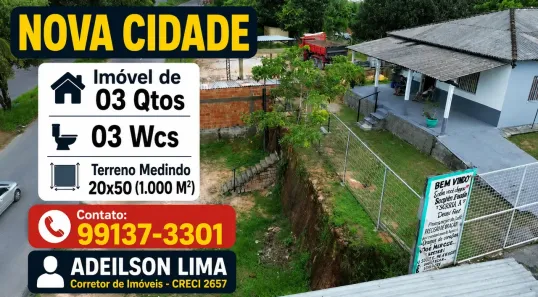 Casa com 3 Quartos à venda, 120m² no Nova Cidade, Manaus