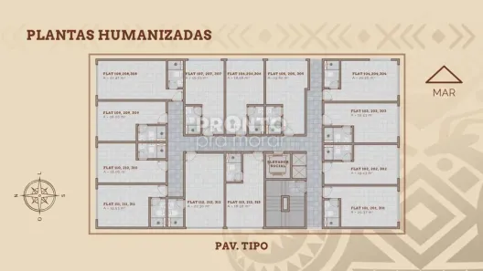 Flat com 1 Quarto à venda, 18m² no Centro, Ipojuca