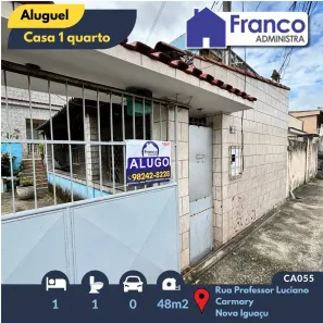 Casa com 1 Quarto para alugar, 48m² no Carmari, Nova Iguaçu