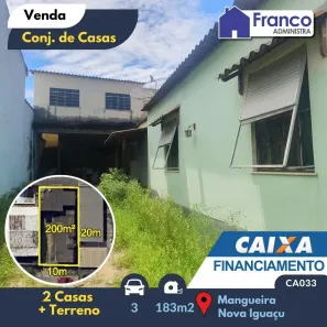 Casa com 2 Quartos para venda ou aluguel, 110m² no Danon, Nova Iguaçu