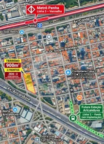 Lote/Terreno à venda, 900m² no Vila Aricanduva, São Paulo
