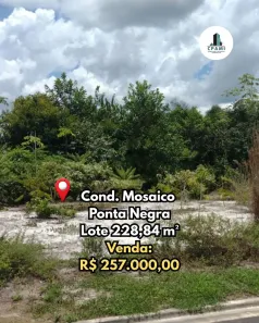 Lote/Terreno à venda, 228m² no Ponta Negra, Manaus