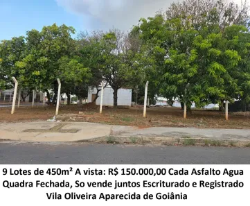 Lote/Terreno à venda, 450m² no Vila Oliveira, Aparecida de Goiânia