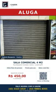 Ponto Comercial para alugar, 4m² no Centro, Londrina