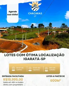Lote/Terreno à venda, 600m² no , Igaratá