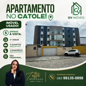 Apartamento com 3 Quartos à venda, 90m² no Catolé, Campina Grande