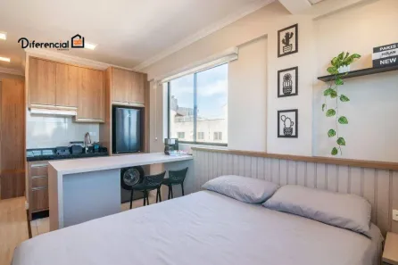 Apartamento com 1 Quarto para alugar, 23m² no Jardim Botânico, Curitiba