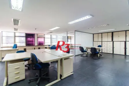 Sala Comercial para alugar, 221m² no Centro, Santos