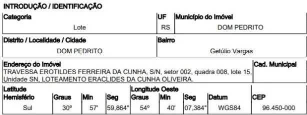 Lote/Terreno à venda, 176m² no Getúlio Vargas, Dom Pedrito