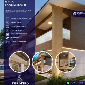 Casa de Condomínio com 3 Quartos à venda, 78m² no Cordeiro, Recife