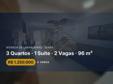 Casa com 3 Quartos à venda, 96m² no Morada de Laranjeiras, Serra