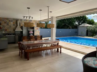 Casa de Condomínio com 5 Quartos para venda ou aluguel, 360m² no Arembepe (Abrantes), Camaçari
