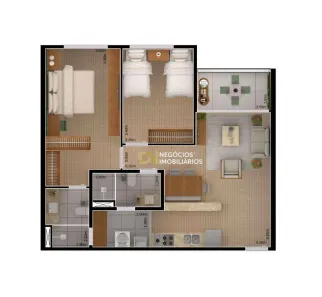 Apartamento com 2 Quartos à venda, 59m² no Capim Macio, Natal
