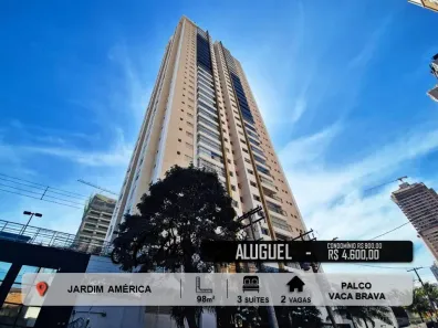 Apartamento com 3 Quartos para alugar, 98m² no Jardim América, Goiânia