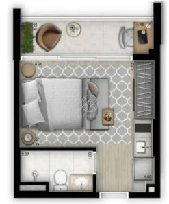 Apartamento com 1 Quarto à venda, 25m² no Planalto Paulista, São Paulo