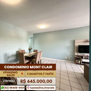 Apartamento com 3 Quartos à venda, 113m² no Adrianópolis, Manaus