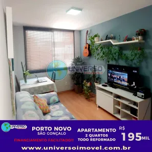 Apartamento com 2 Quartos à venda, 55m² no Porto Novo, São Gonçalo