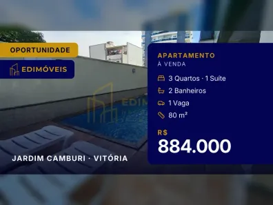 Apartamento com 3 Quartos à venda, 80m² no Jardim Camburi, Vitória