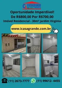 Casa com 1 Quarto para alugar, 30m² no Jardim Virginia, São Paulo