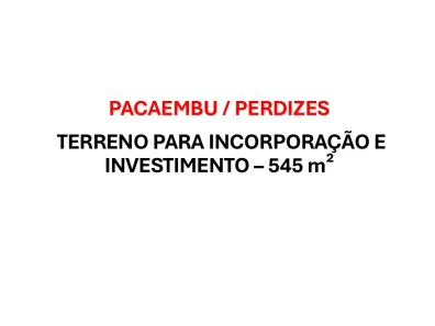 Lote/Terreno à venda, 545m² no Pacaembu, São Paulo