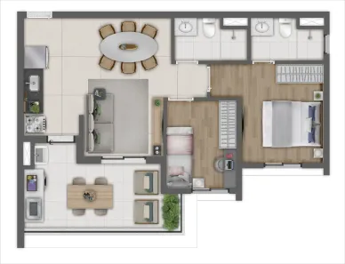 Apartamento com 2 Quartos à venda, 58m² no Caxingui, São Paulo