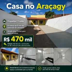 Casa com 3 Quartos à venda, 200m² no Olho D'Água, São Luís