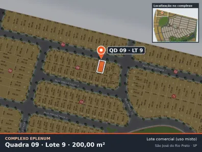 Lote/Terreno à venda, 200m² no Eparque Mirage, São José do Rio Preto