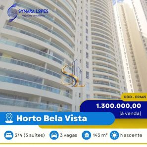 Apartamento com 3 Quartos à venda, 143m² no Horto Bela Vista, Salvador