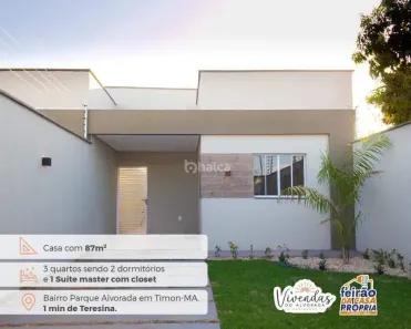 Casa com 3 Quartos à venda, 87m² no Parque Alvorada, Timon