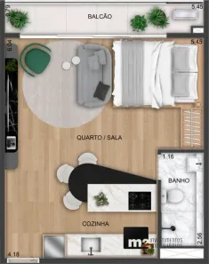 Flat com 1 Quarto à venda, 39m² no Setor Pedro Ludovico, Goiânia