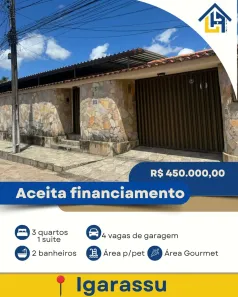 Casa com 3 Quartos à venda, 50m² no Ana de Albuquerque, Igarassu