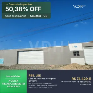 Casa com 2 Quartos à venda, 48m² no Toco (Jurema), Caucaia