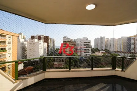 Apartamento com 5 Quartos para alugar, 400m² no Embaré, Santos