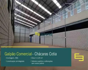 Galpão/Depósito/Armazém para alugar, 3129m² no Chácaras Cotia, Contagem