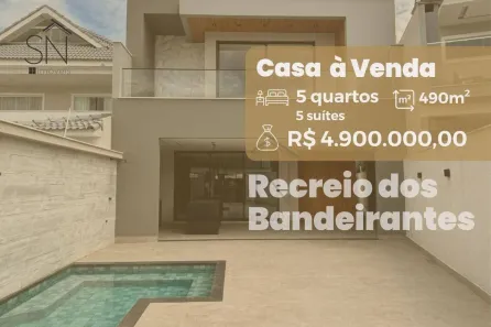 Casa de Condomínio com 5 Quartos à venda, 490m² no Recreio dos Bandeirantes, Rio de Janeiro
