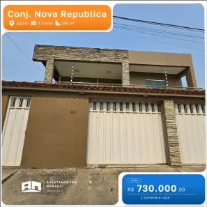 Sobrado com 4 Quartos à venda, 290m² no Japiim, Manaus