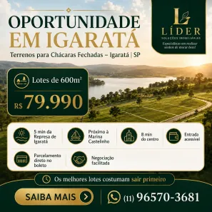 Lote/Terreno à venda, 600m² no Parque Monte Líbano, Mogi das Cruzes