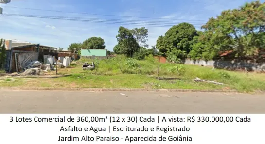 Lote/Terreno à venda, 360m² no Jardim Alto Paraíso, Aparecida de Goiânia