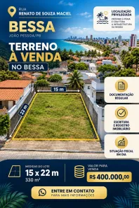 Lote/Terreno à venda, 330m² no Bessa, João Pessoa