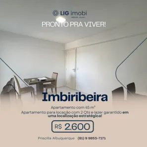 Apartamento com 2 Quartos para alugar, 45m² no Imbiribeira, Recife