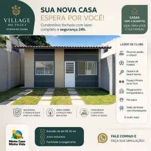 Casa de Condomínio com 2 Quartos à venda, 48m² no Vila Cafeteira, São José de Ribamar