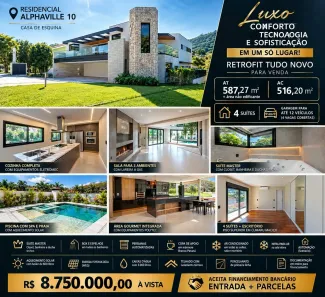 Casa de Condomínio com 5 Quartos à venda, 516m² no Alphaville, Santana de Parnaíba