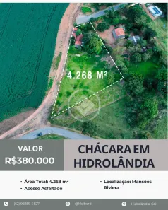 Fazenda/Sítio à venda, 4m² no , Hidrolândia