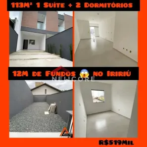 Sobrado com 3 Quartos à venda, 113m² no Iririú, Joinville