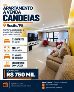 Apartamento com 3 Quartos à venda, 103m² no Candeias, Jaboatão dos Guararapes