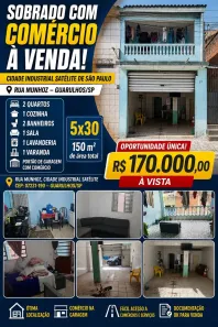 Casa com 2 Quartos à venda, 150m² no Cidade Industrial Satélite de São Paulo, Guarulhos