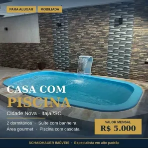 Casa com 2 Quartos para alugar, 137m² no Cidade Nova, Itajaí