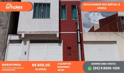 Apartamento com 2 Quartos para alugar, 45m² no Mondubim, Fortaleza